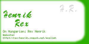 henrik rex business card